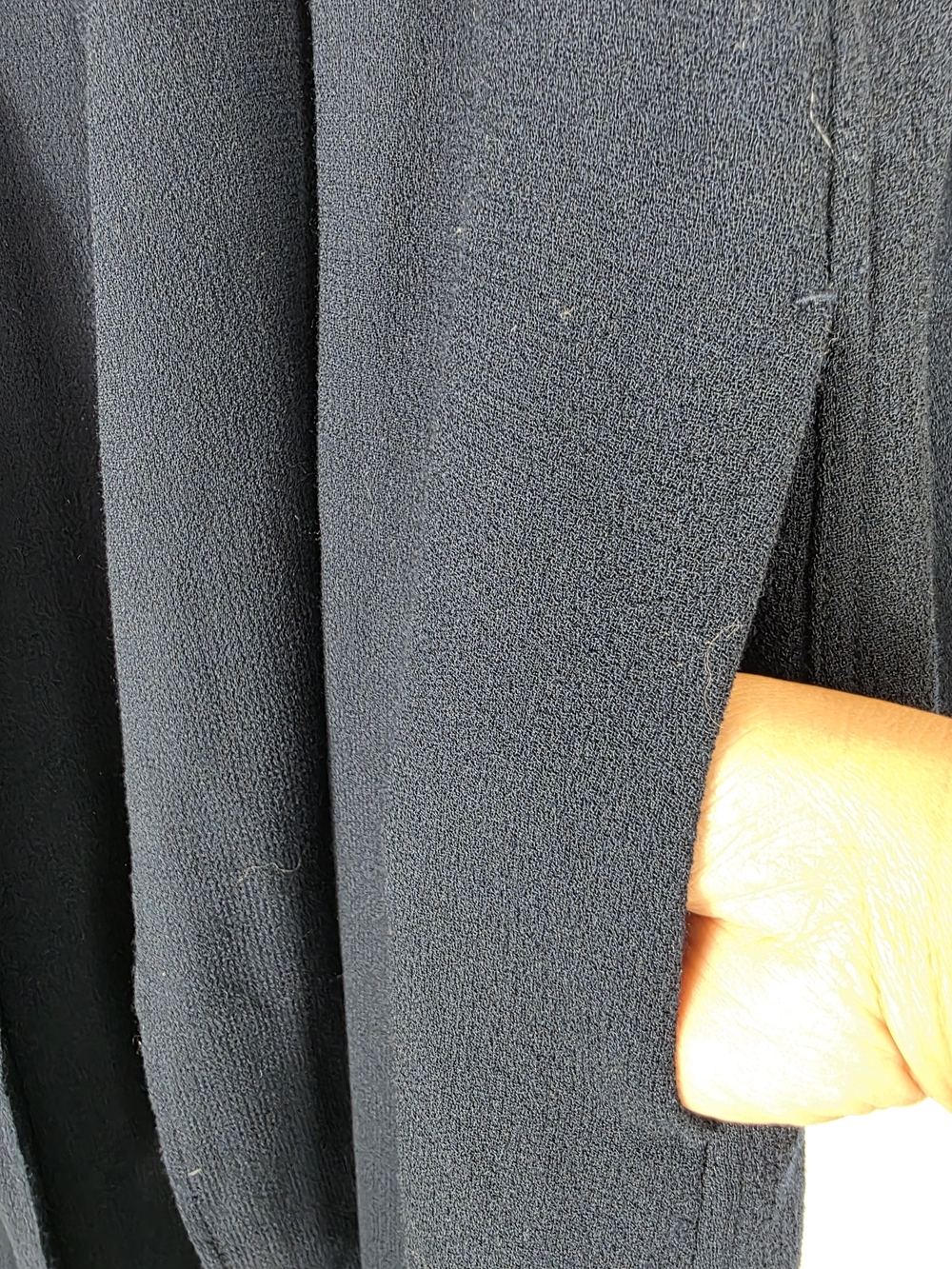 Lafayette 148 New York Navy Open- Flap Front Wool Coat - Picture 9 of 10